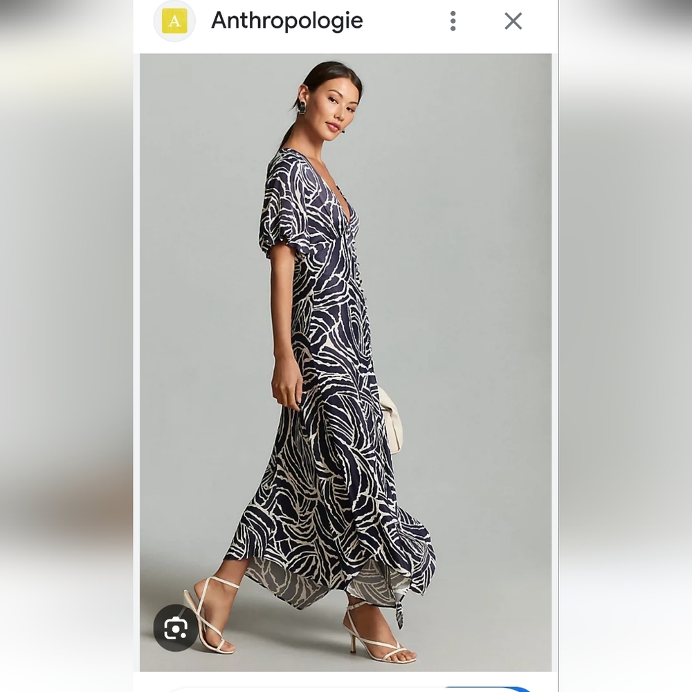 Anthropologie V-Neck Midi Dress